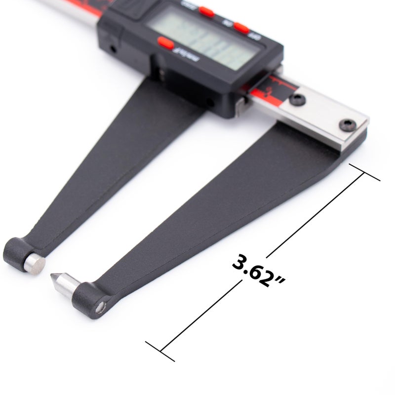 VINCA Digital Rotor Gauge, DRGA-0605 0-6 Inch/150mm, Inch/Metric/Fraction Conversion, Stainless Steel, Large LCD Screen - Image 3